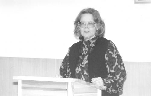Merle Karusoo esinemas Kirjandusmuuseumis elulugude konverentsil 13.09.1995.a