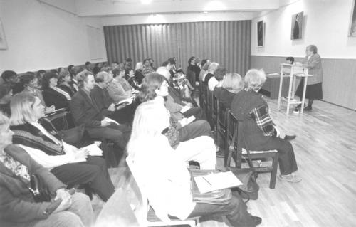 Elulugude konverents Kirjandusmuuseumis 13.09.1995.a. vaade saali